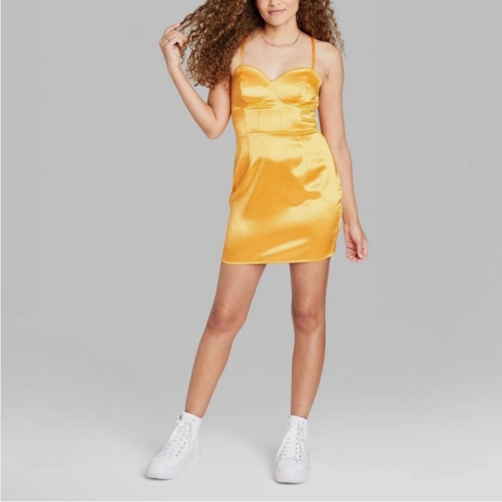 1198.  Vibrant Satin Mini Dress